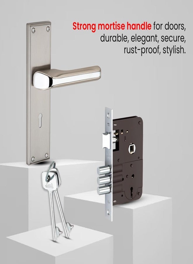 لينك قفل نقر Link Texa | للأبواب الرئيسية والداخلية في المنازل والمكاتب والفنادق | طقم مقبض متين 8 بوصات مع إمكانية الوصول بالمفتاح من كلا الجانبين، 3 مفاتيح | تشطيب من الفولاذ المقاوم للصدأ | ضمان لمدة سنتين - Image 5